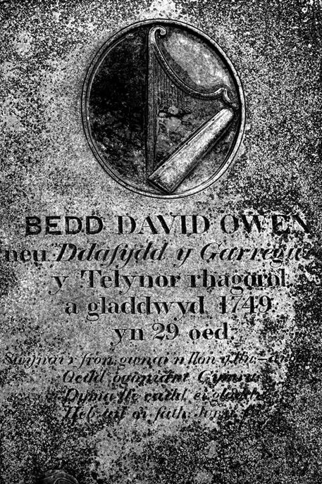 Dafydd Y Garreg Wen's gravestone in Ynyscynhaearn Church