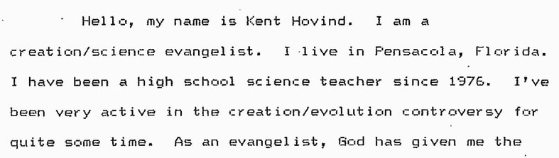 Scan from the opening paragraph of Kent Hovind's comical "PhD" thesis
