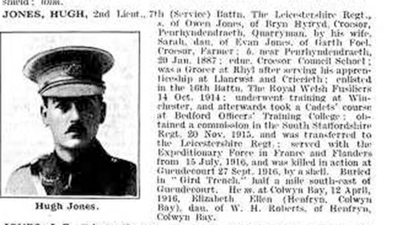 9305765-4_orig Hugh Jones' excerpt from the Roll of Honour