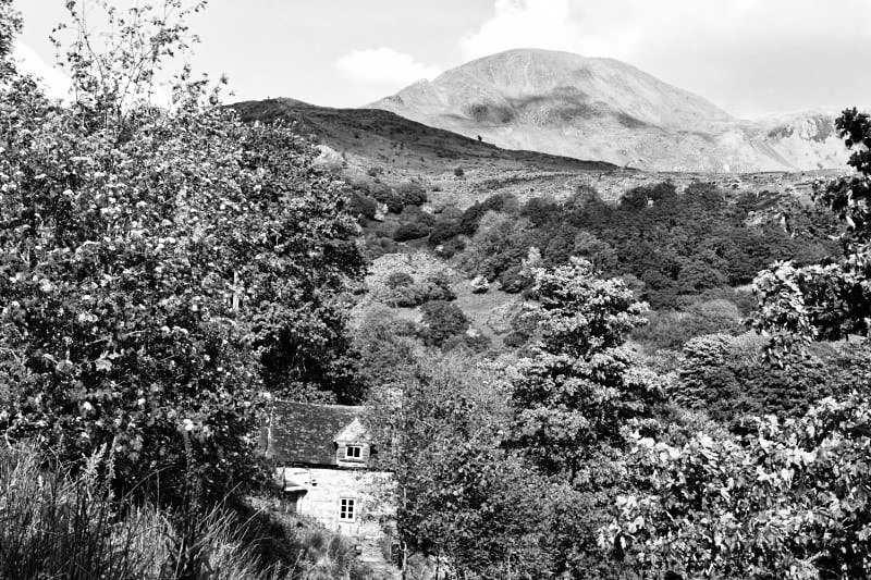 The tiny cottage of Gatws Parc, Croesor where William Meirion Evans lived and which is still inhabited